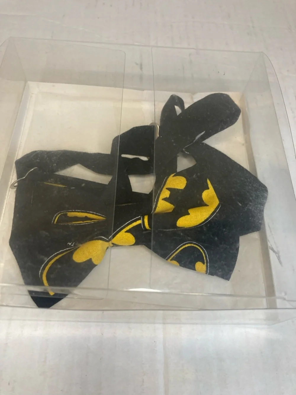Black and Yellow Batman Print Kids Bow Tie